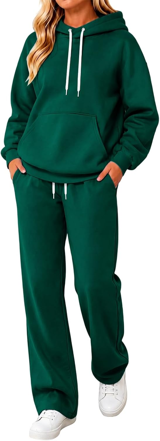 Hoodie and wide-leg sweatpants set — product photo 4