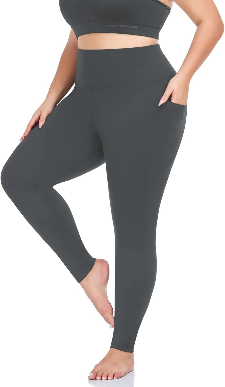 Plus-size pocket leggings, capri and full length — product photo 6