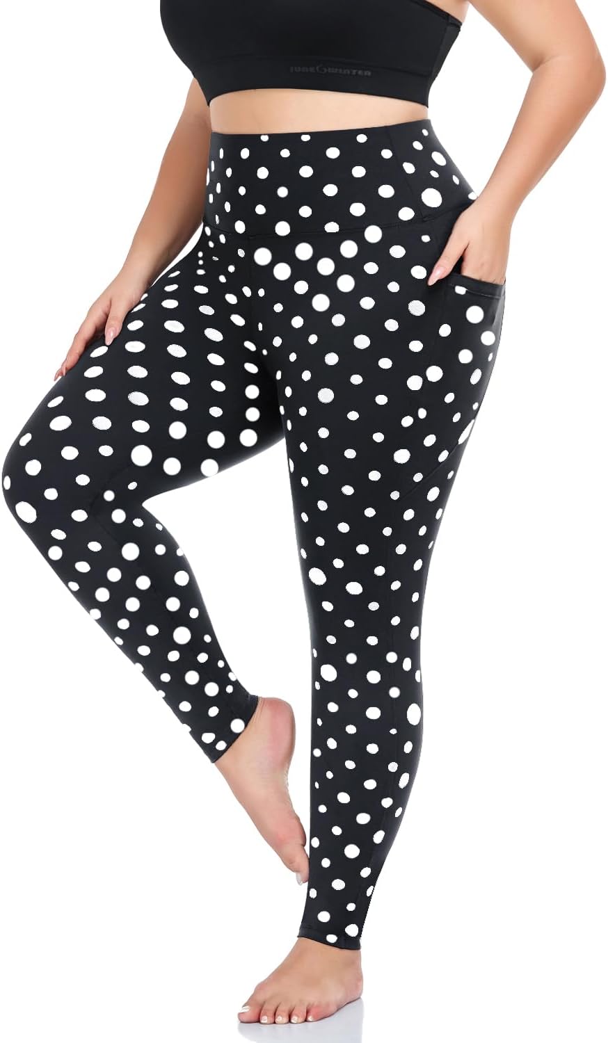 Plus-size pocket leggings, capri and full length — product photo 2